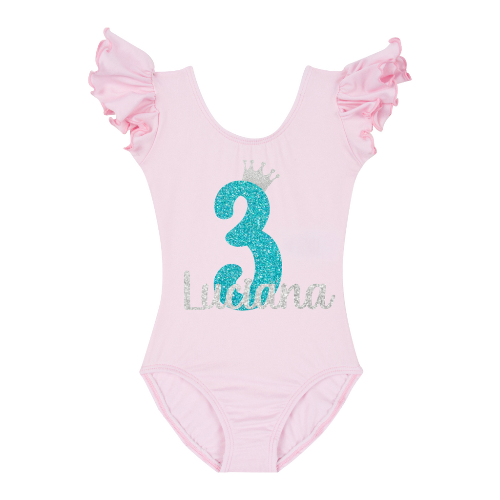Personalized Numbered Birthday Crown Leotard
