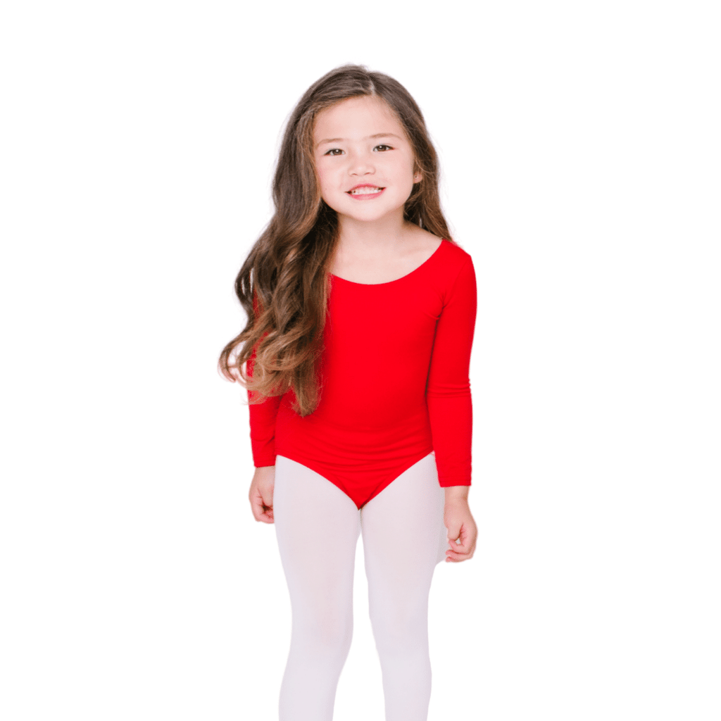 Long Sleeve Red Leotard  Order a Long Sleeve Children's Red Leotard for  Dance & Tumble Classes – Leotard Boutique