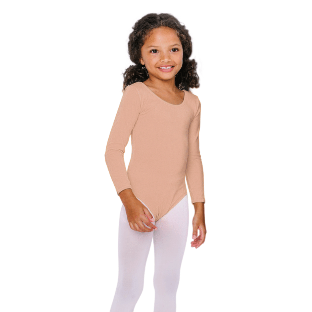 Girls Suntan Dance Leotard and Bodysuit for Dance and Gymnastics