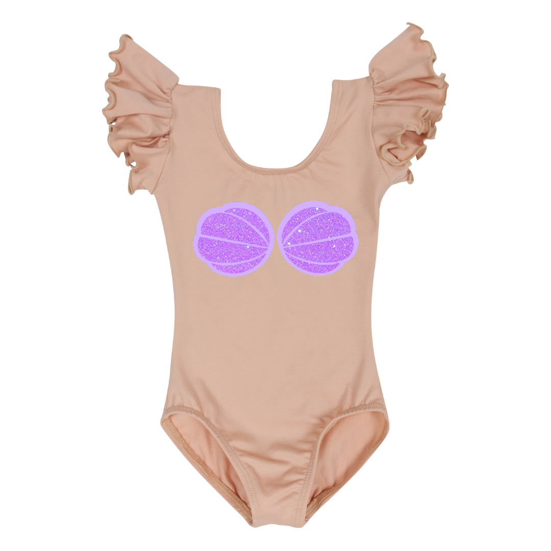 Mermaid Princess design on Nude Leotard Costume
