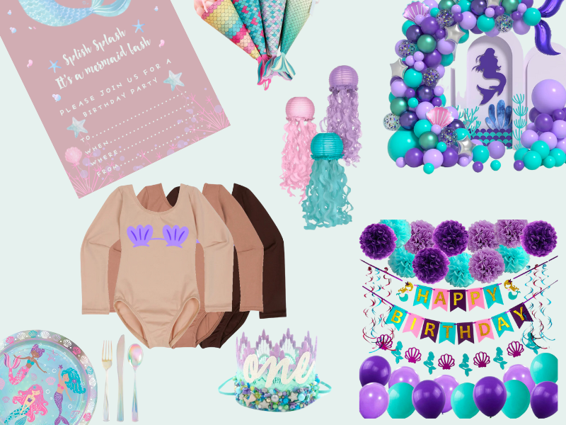 Your mermaid-themed birthday kit
