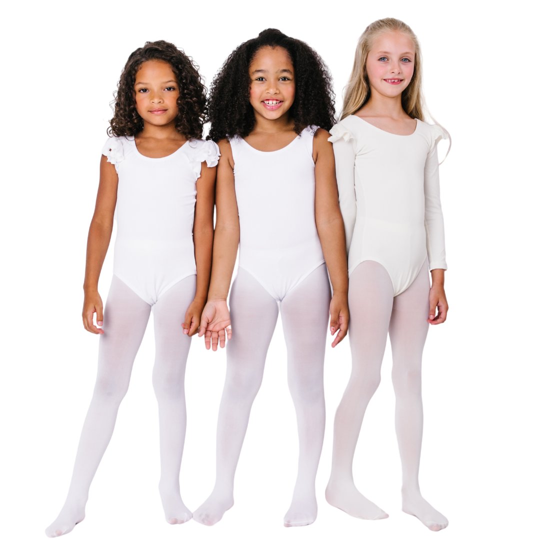 White and Ivory Toddler Leotards