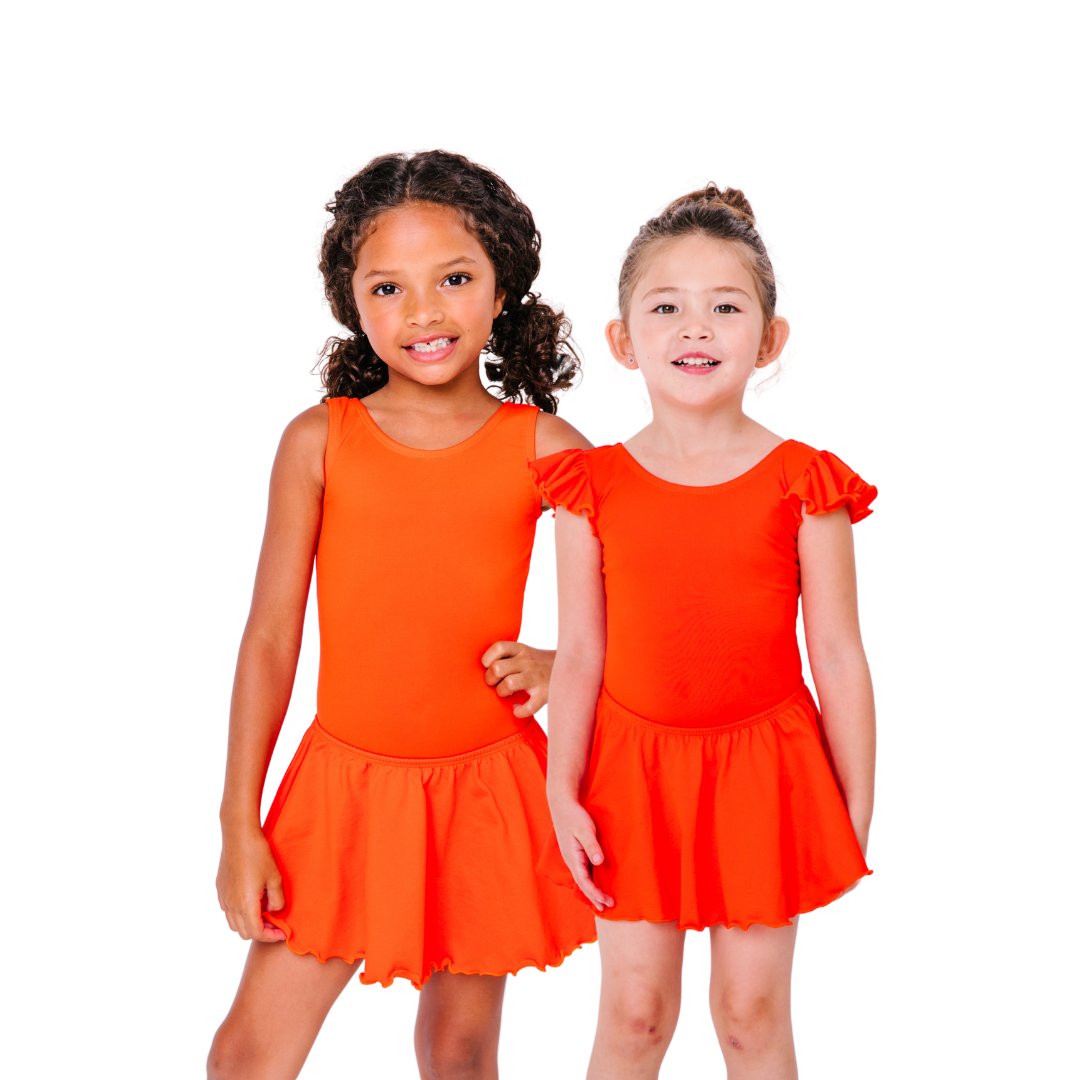 Orange Leotards for Girls