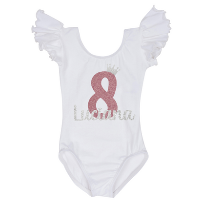 Personalized Numbered Birthday Crown Leotard