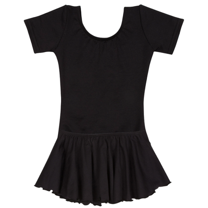 Black Short Sleeve Leotard for Toddler & Girls