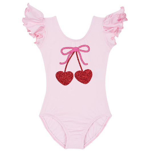 Cherry Print Leotard for Baby, Toddler and Girls