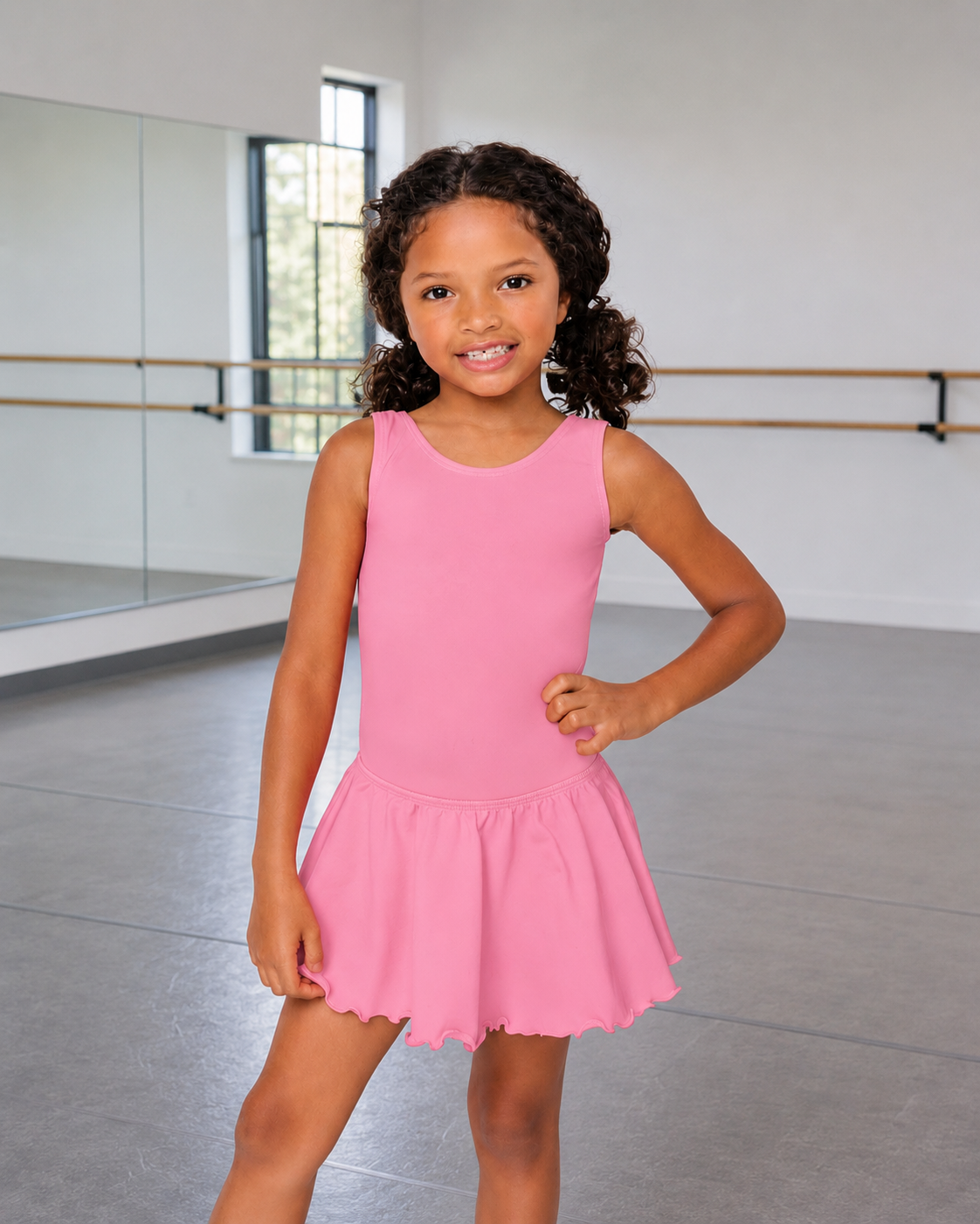 Bright Pink Tank Leotard for Ballet and Gymnastics