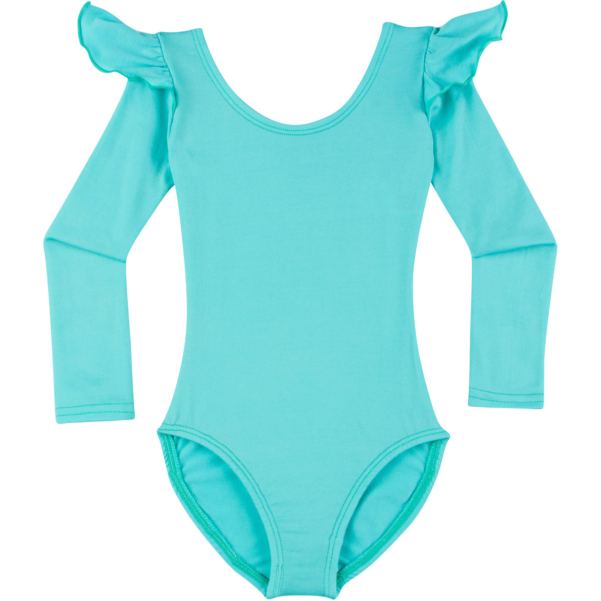 Final Sale: Ruffle Long Sleeve Leotard