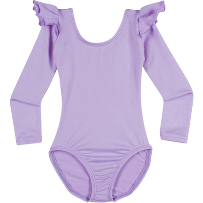 Final Sale: Ruffle Long Sleeve Leotard