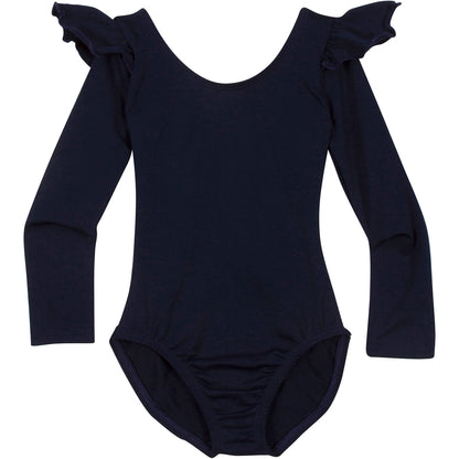 Final Sale: Ruffle Long Sleeve Leotard