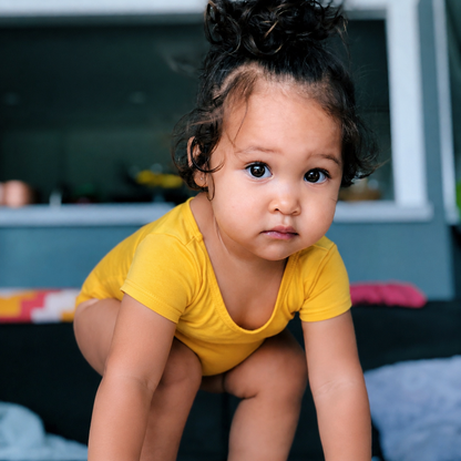 Short Sleeved Gold Yellow Leotard