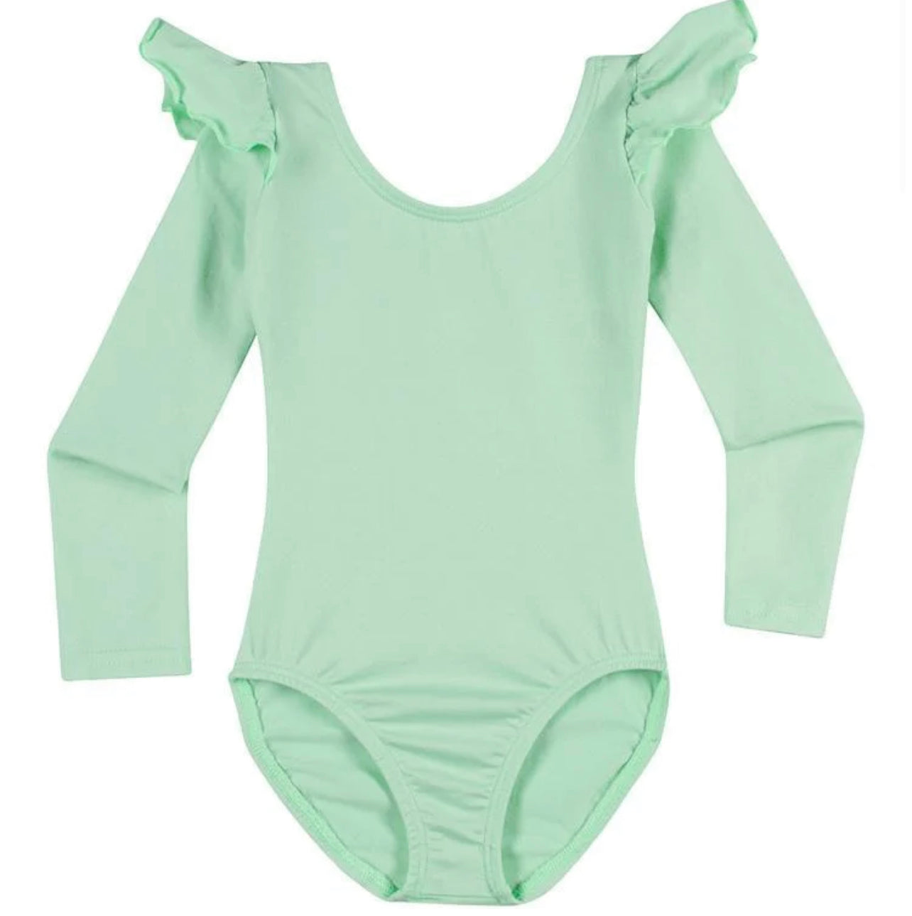 Final Sale: Ruffle Long Sleeve Leotard