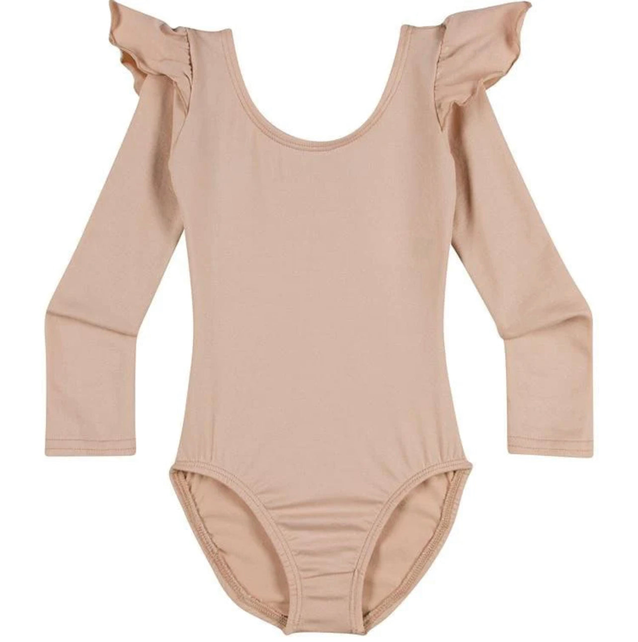 Final Sale: Ruffle Long Sleeve Leotard