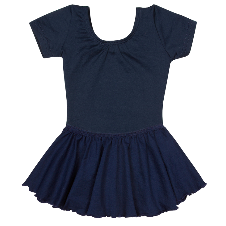 Navy Blue Short Sleeve Leotard