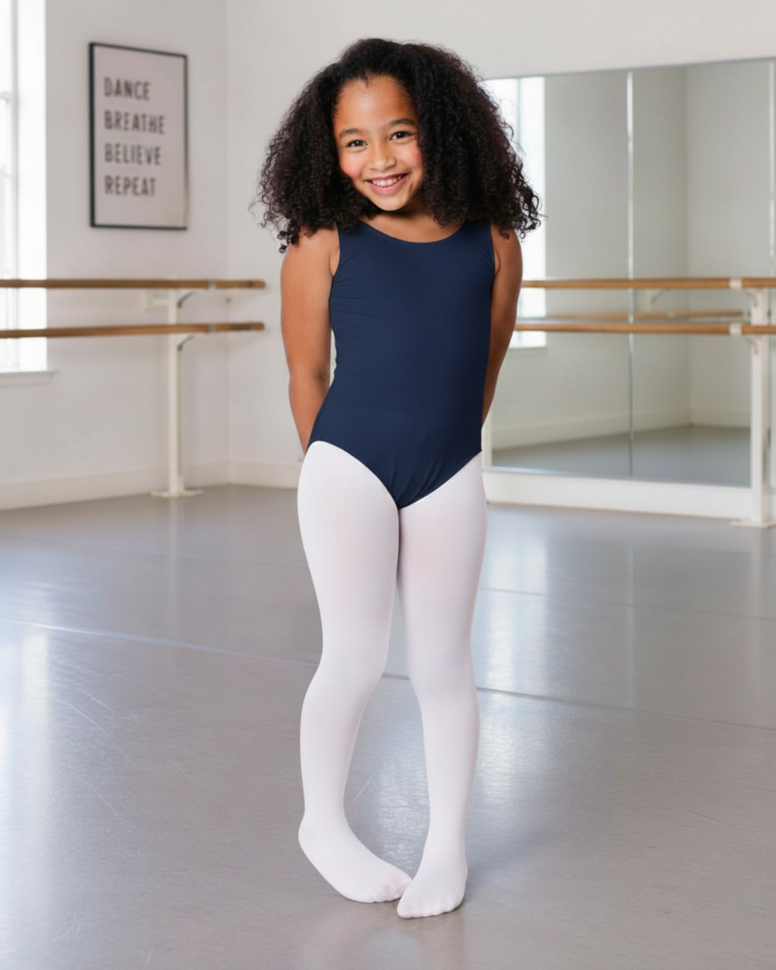 Navy Blue Tank Leotard for Ballet and Gymnastics