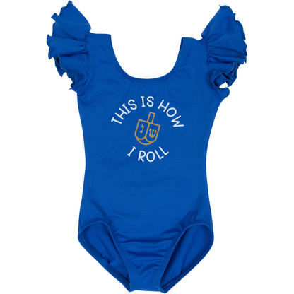 This Is How I Roll Hanukkah Leotard | Royal Blue