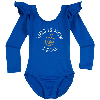 This Is How I Roll Hanukkah Leotard | Royal Blue