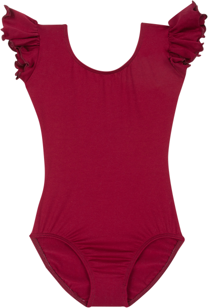 Final Sale: Ruffle Short Sleeve Leotards