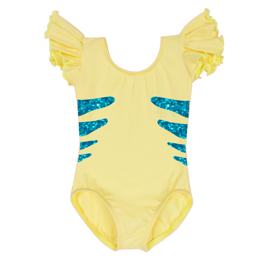 Flounder Fish Leotard / Flounder Fish Infant, Toddler & Girls Costume