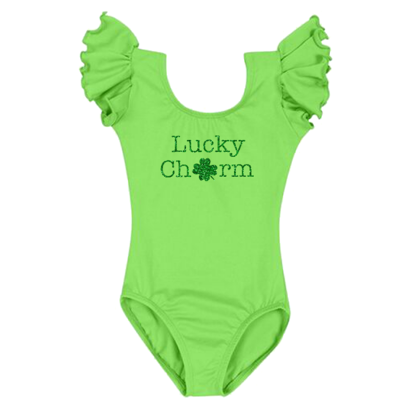 St Patrick's Day Lucky Charm Baby and Toddler Girls Shirt