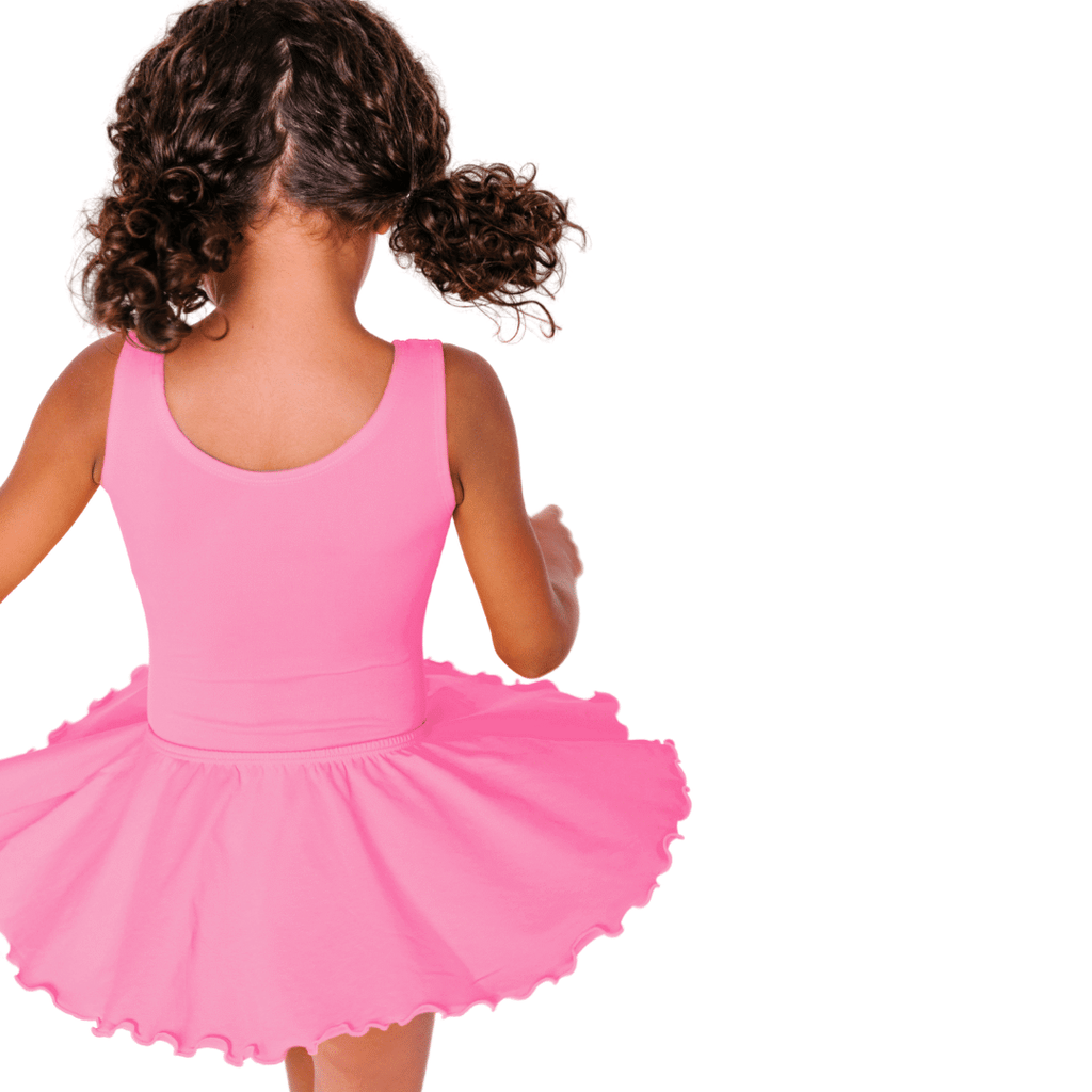 Bright Pink Ruffle/Flutter Dance Skirt for Girls and Toddlers