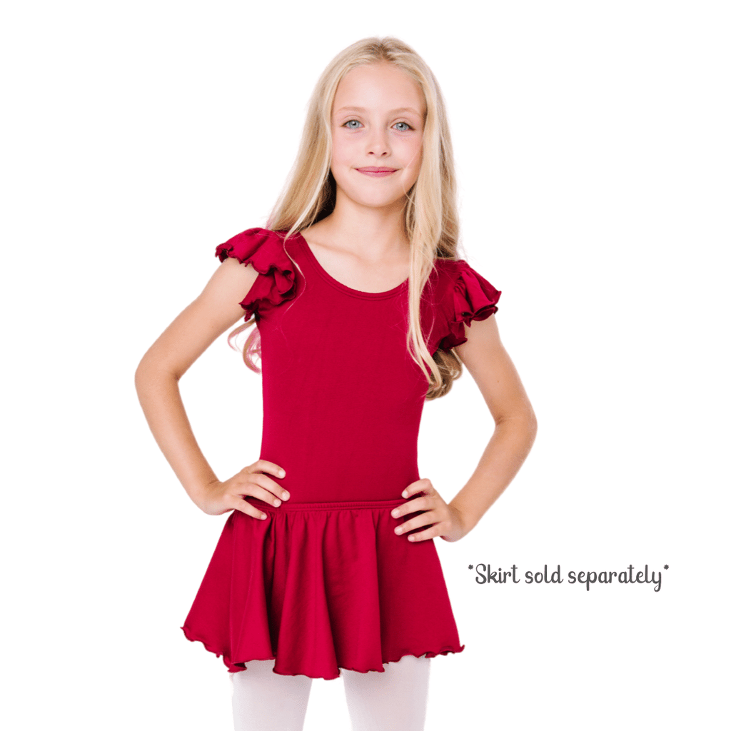 Burgundy Red Dance Leotard for Toddlers and Girls