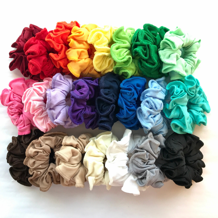 Rainbow of Hair Scrunchies