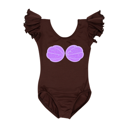 Mermaid Princess design on Brown Leotard Costume