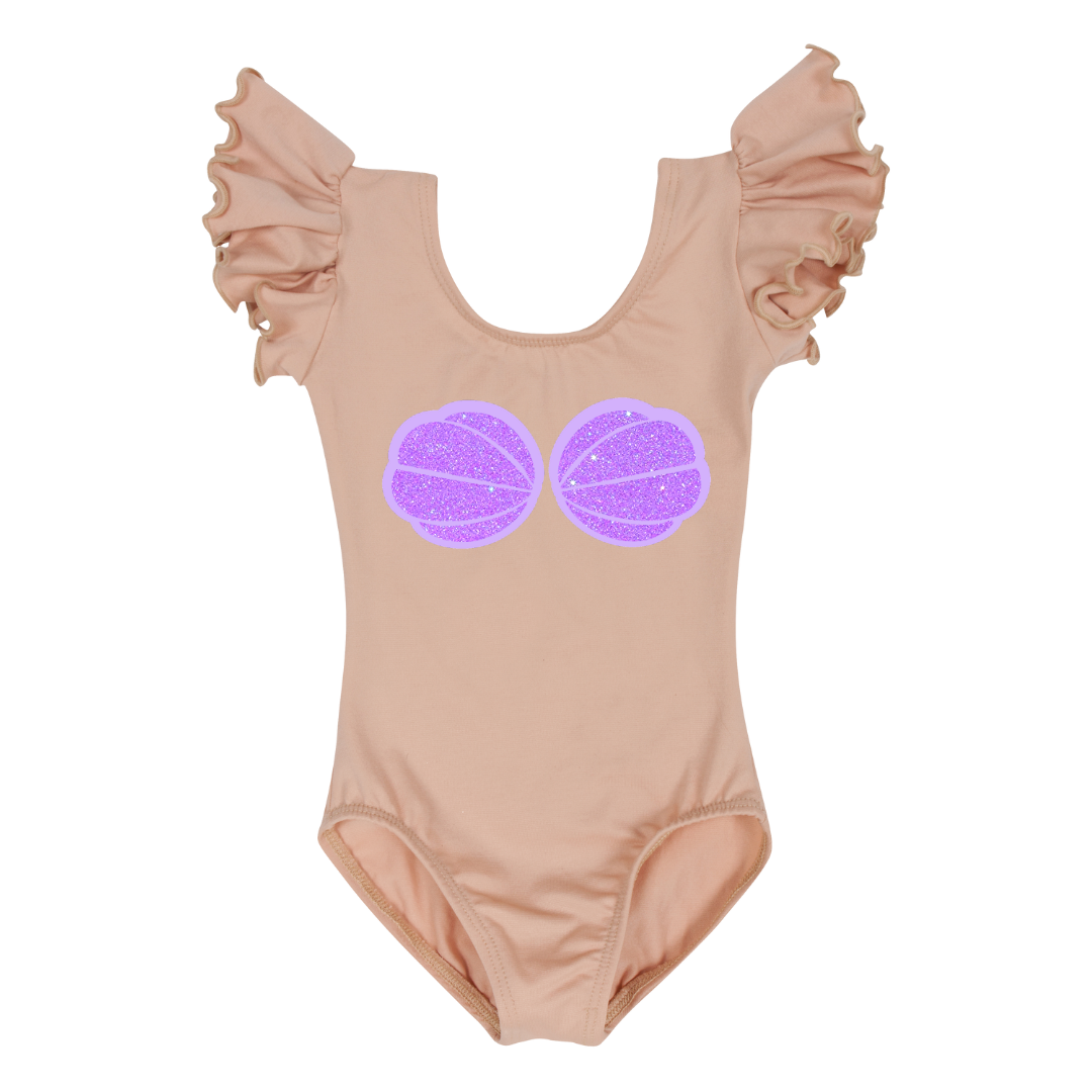 Mermaid Princess design on Nude Leotard Costume 