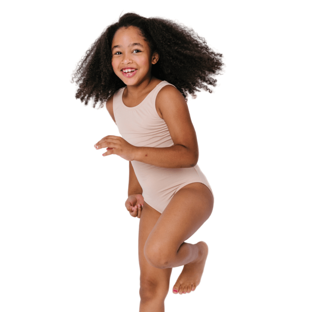 Nude/Beige Tank Leotard for Toddlers and Girls