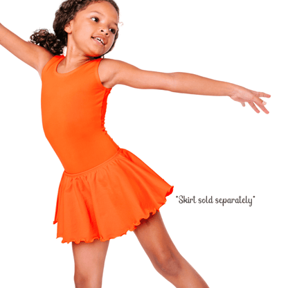 Orange Tank/Sleeveless Dance and Gymnastics Leotard for Girls