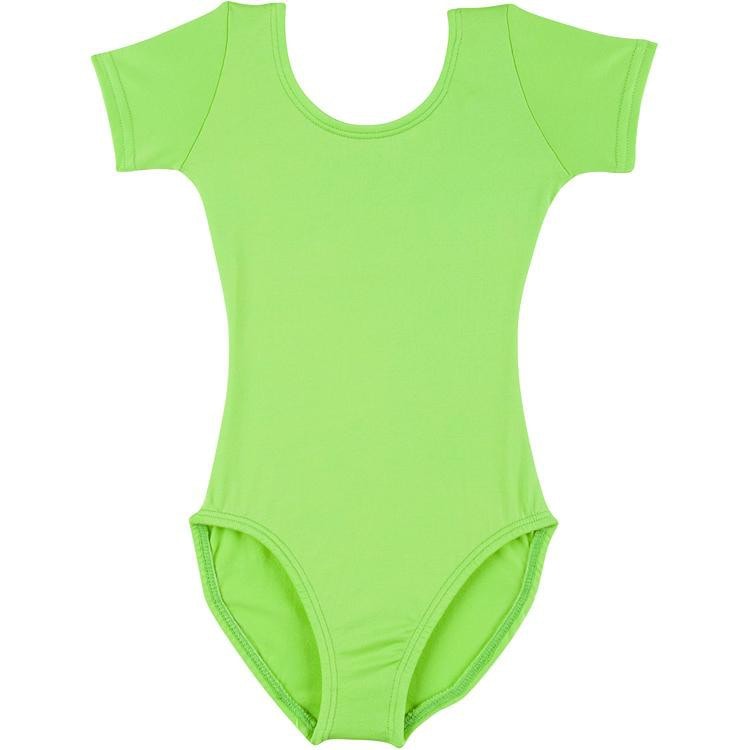 Lime Green Short Sleeve Leotard for Toddler & Girls