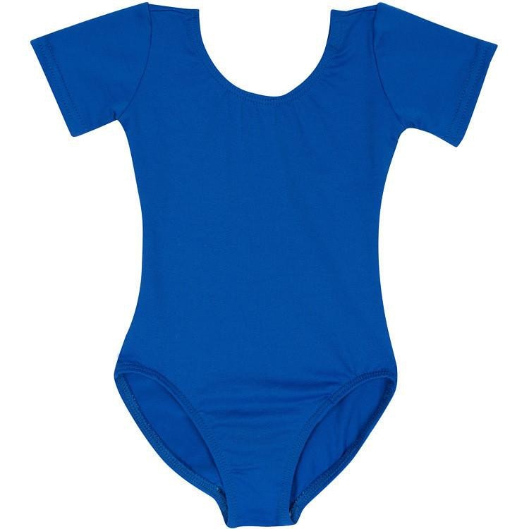 Royal Blue Short Sleeve Leotard for Toddler & Girls