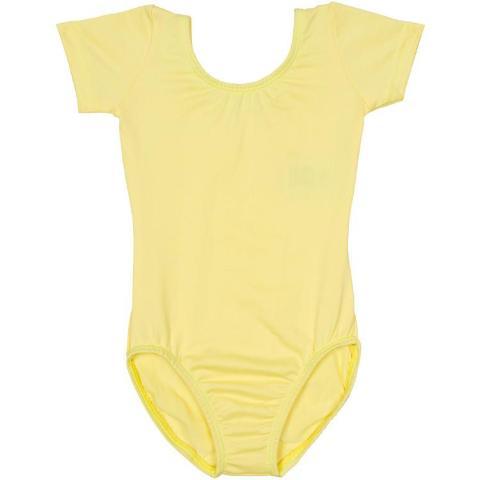 YELLOW Short Sleeve Leotard for Toddler and Girls - Gymnastics