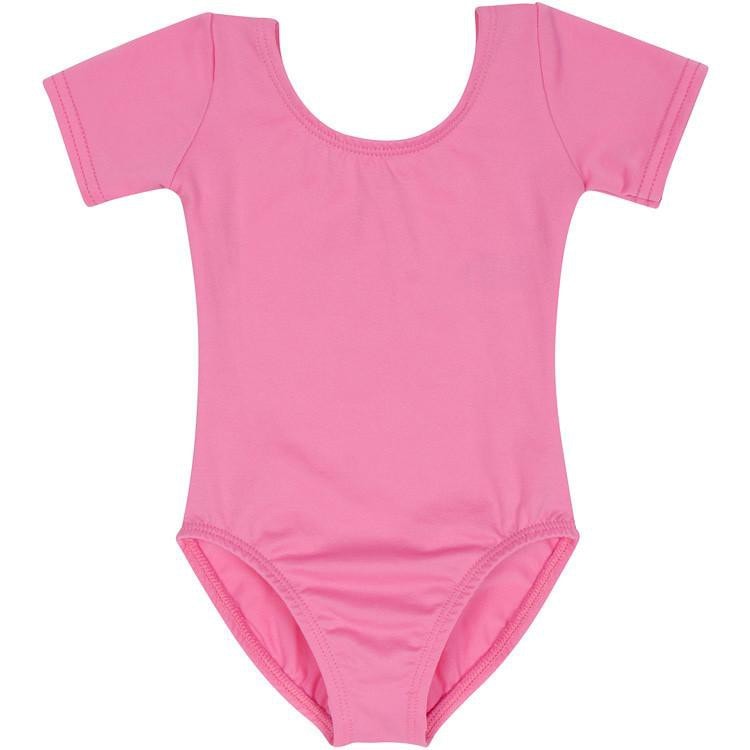 A Bright Pink Short Sleeve Leotard