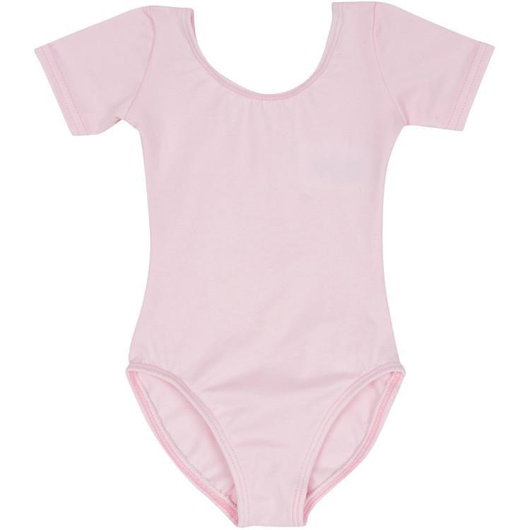 Light Pink Short Sleeve Leotard for Toddler & Girls