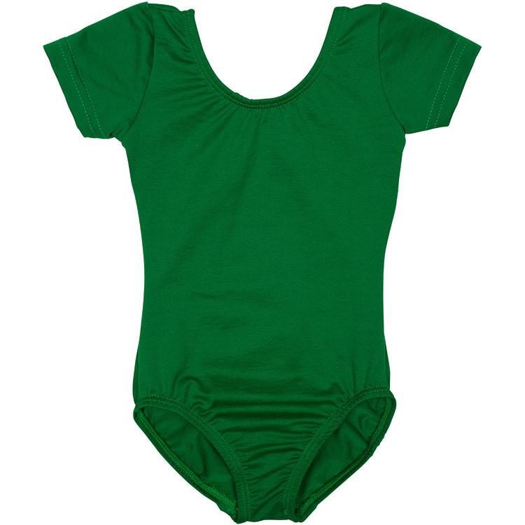 Green Short Sleeve Leotard for Toddler & Girls