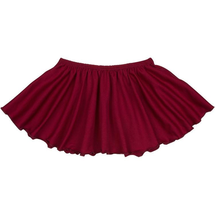Burgundy Maroon Ruffle Dance Skirt