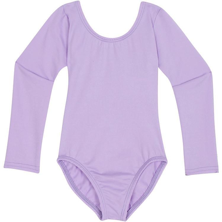 Lilac Purple Long Sleeve Leotard for Toddler & Girls - Gymnastics and Ballet Dance