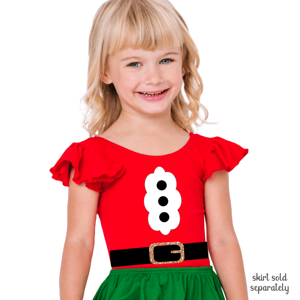 Santa Claus Theme Costume Leotard for Toddlers and Girls