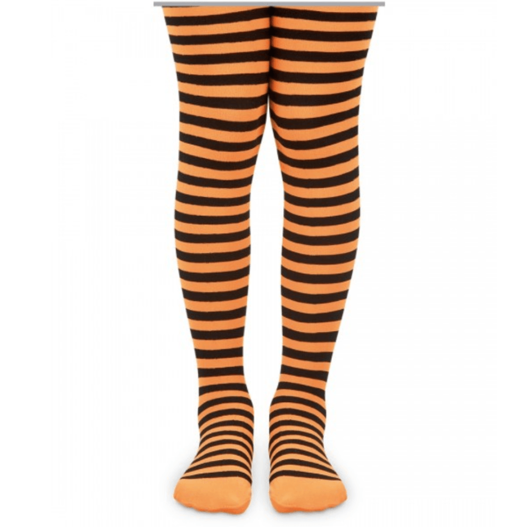 ZIYIXIN Toddler Baby Girls Halloween Leggings Clothes Striped Long Sports  School Dance Pants Trousers Orange Black 5-6 Years