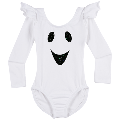 Halloween Ghost Costume Girls Long Sleeve Leotard