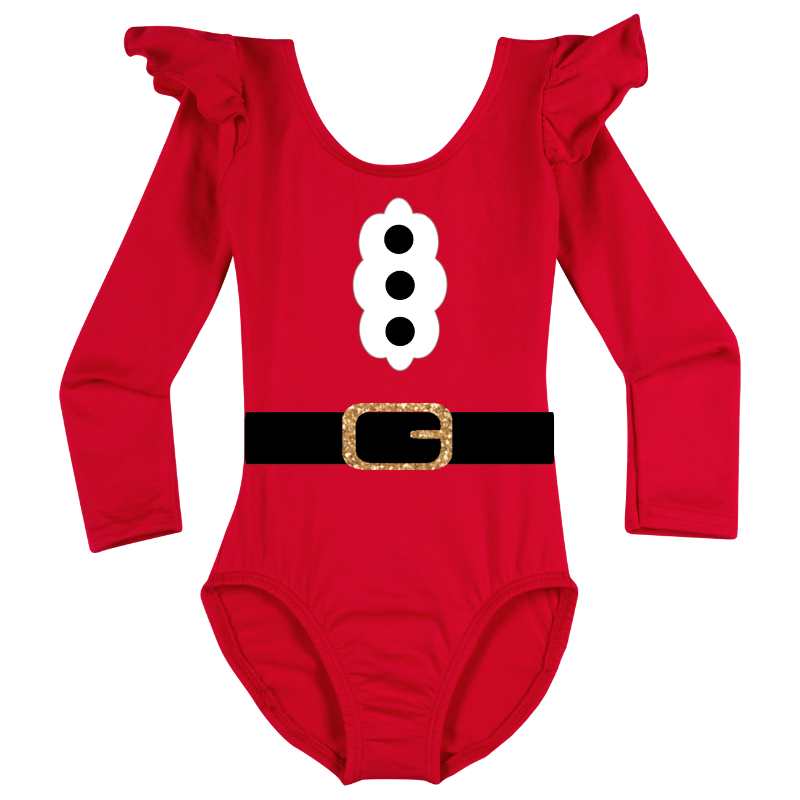Santa Claus Long Sleeve Baby, Toddler & Girls Bodysuit Top