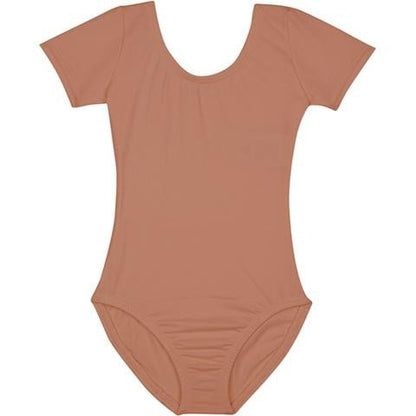 A Suntan Short Sleeve Leotard